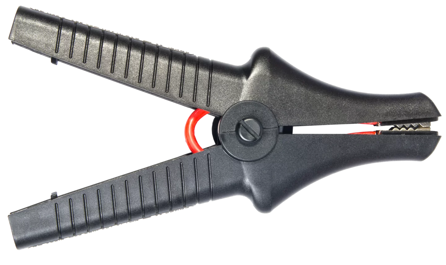 Crocodile clip, black, 11 kV, 32 A K-09-thumbnail