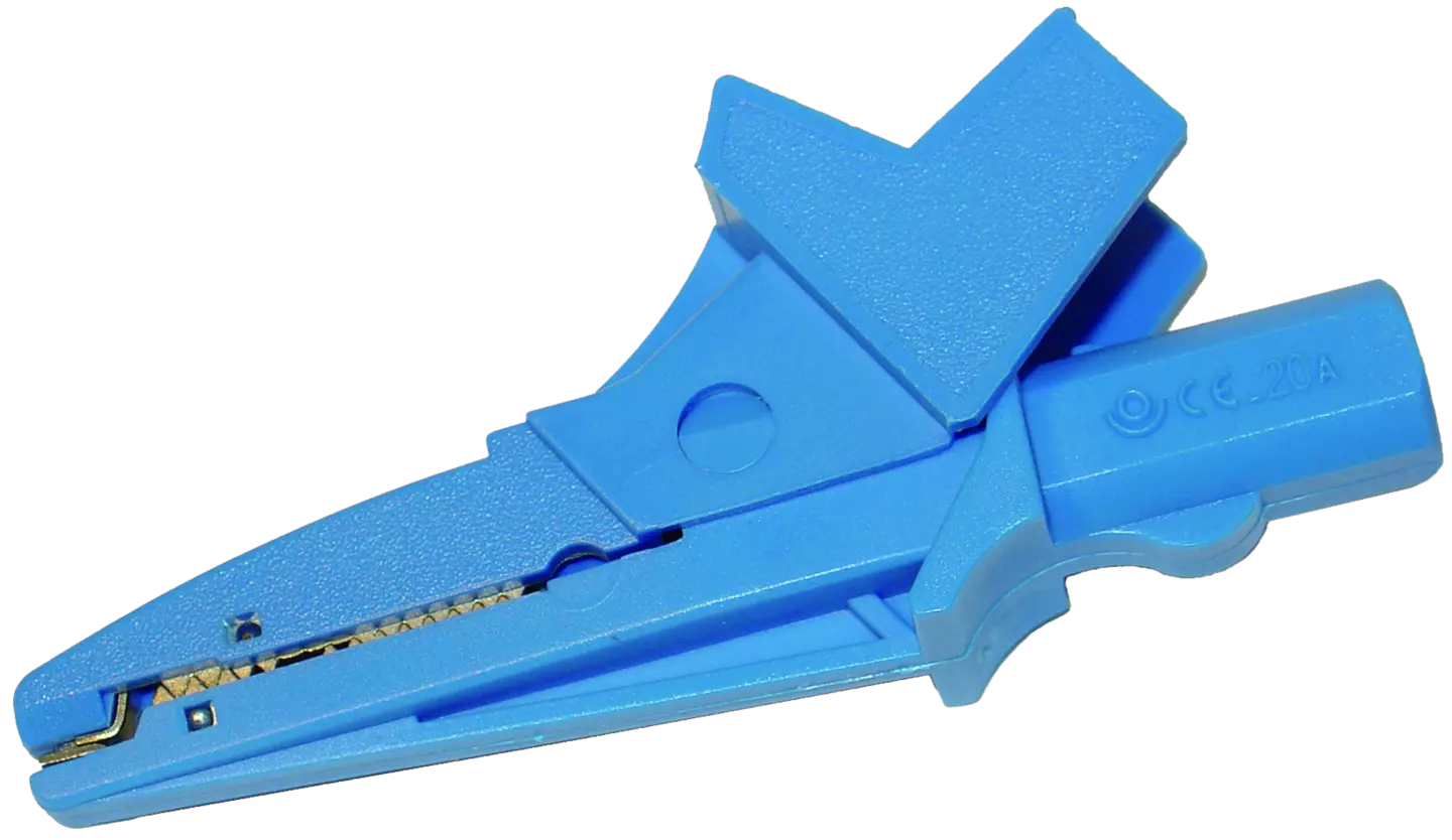 Crocodile clip, blue, 1 kV, 20 A K-02-thumbnail