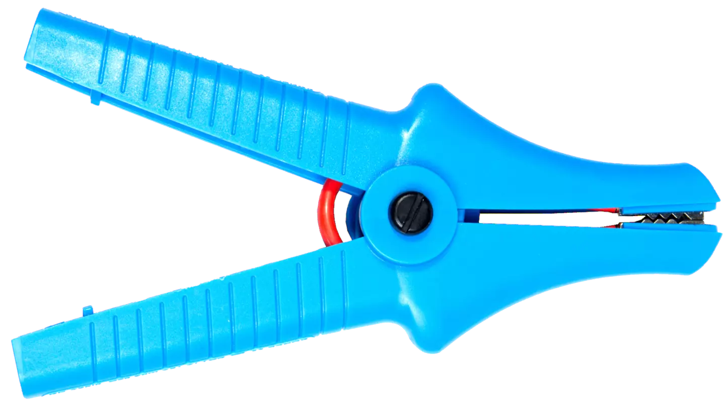 Crocodile clip, blue, 11 kV, 32 A K-09-thumbnail