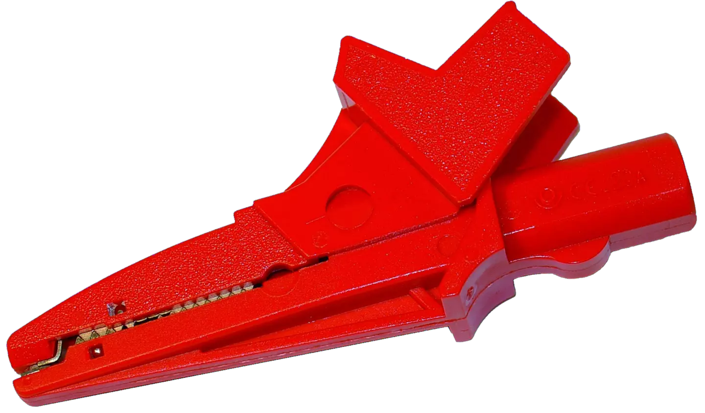 Crocodile clip, red, 1 kV, 20 A K-02-thumbnail