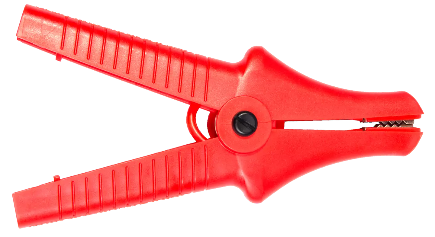 Crocodile clip, red, 11 kV, 32 A K-09-thumbnail