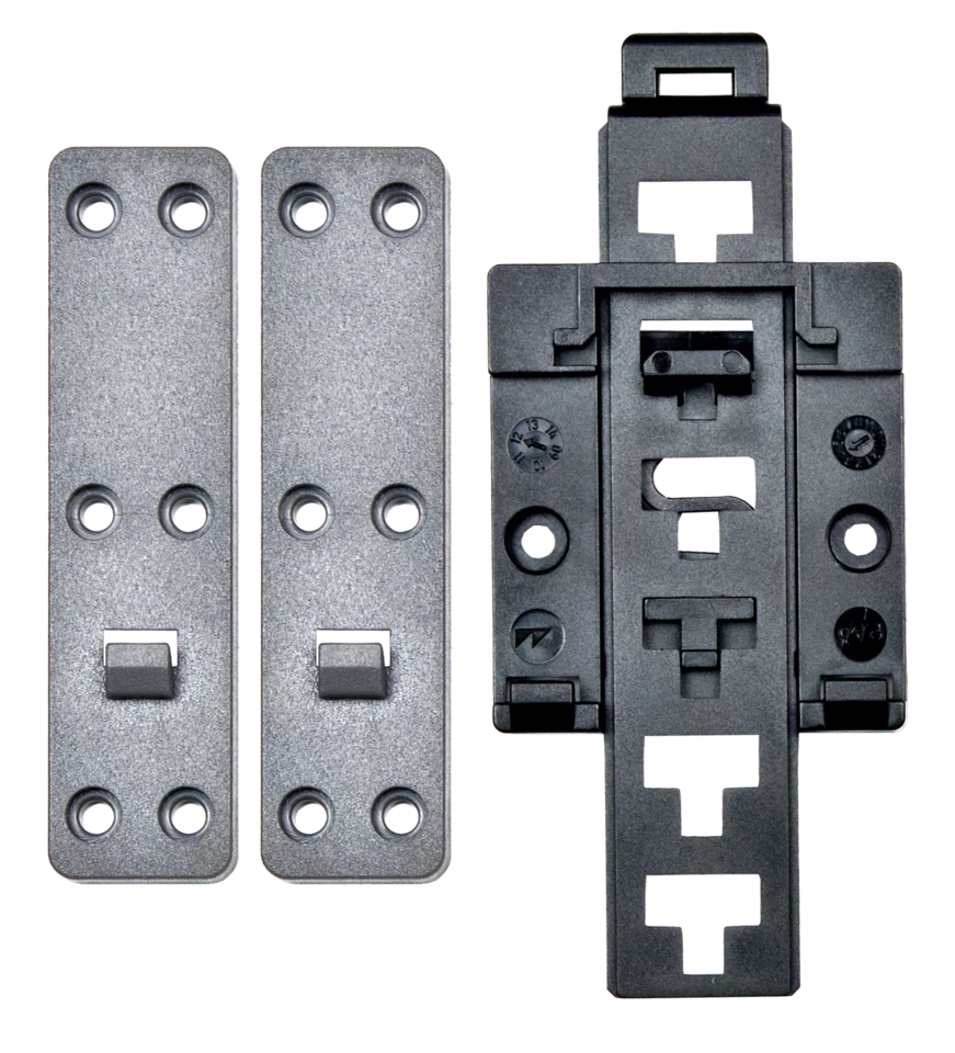 DIN rail mounting bracket with positioning catches-thumbnail