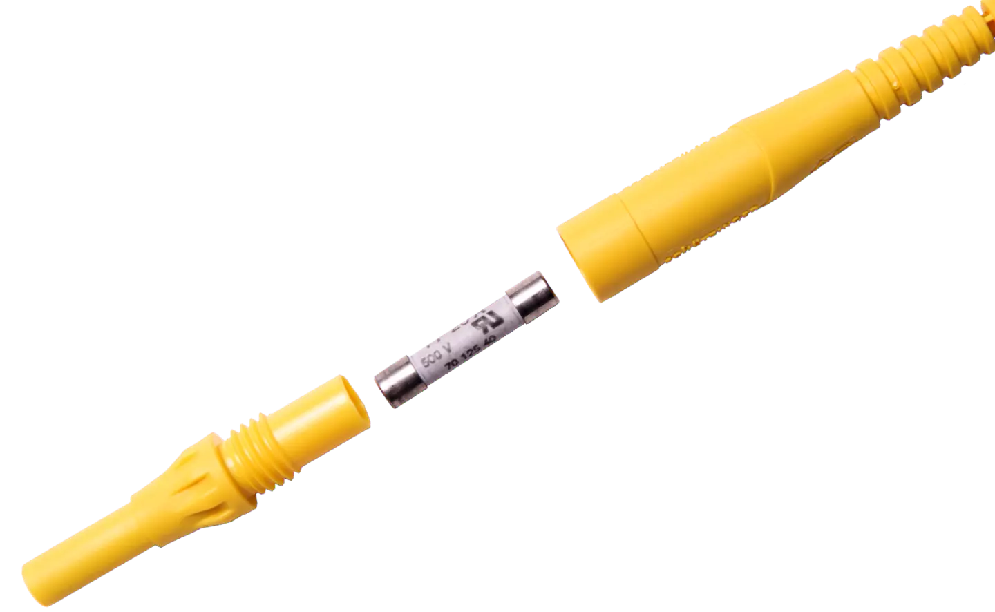 Test lead 2 m CAT IV 1000V (banana plugs, fused 10 A) yellow-1-thumbnail