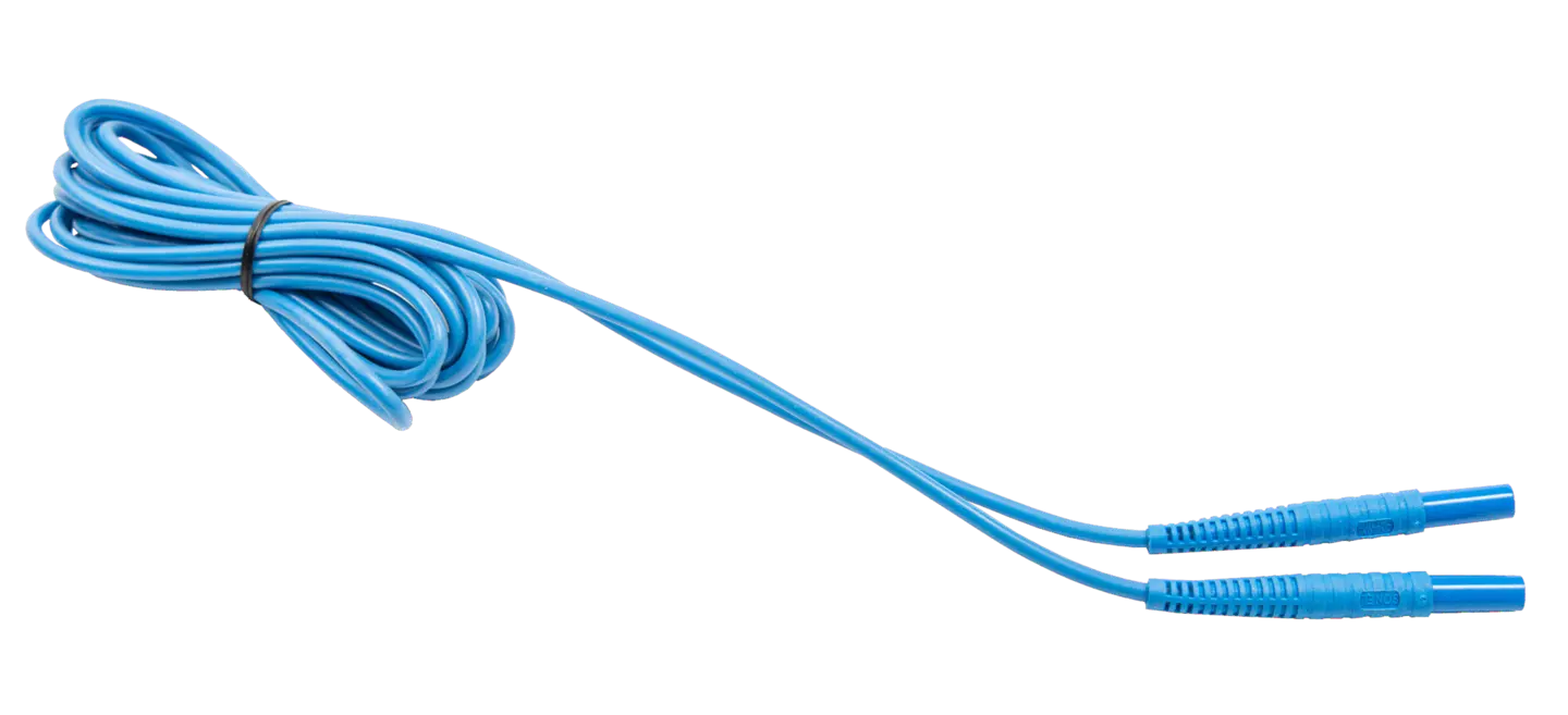 Test lead 4.0 m blue CAT III/1000V CAT IV/600 V (banana plugs) -thumbnail
