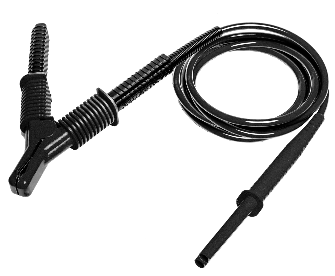 Test lead 1,8 m black 15 kV, shielded with crocodile clip-thumbnail