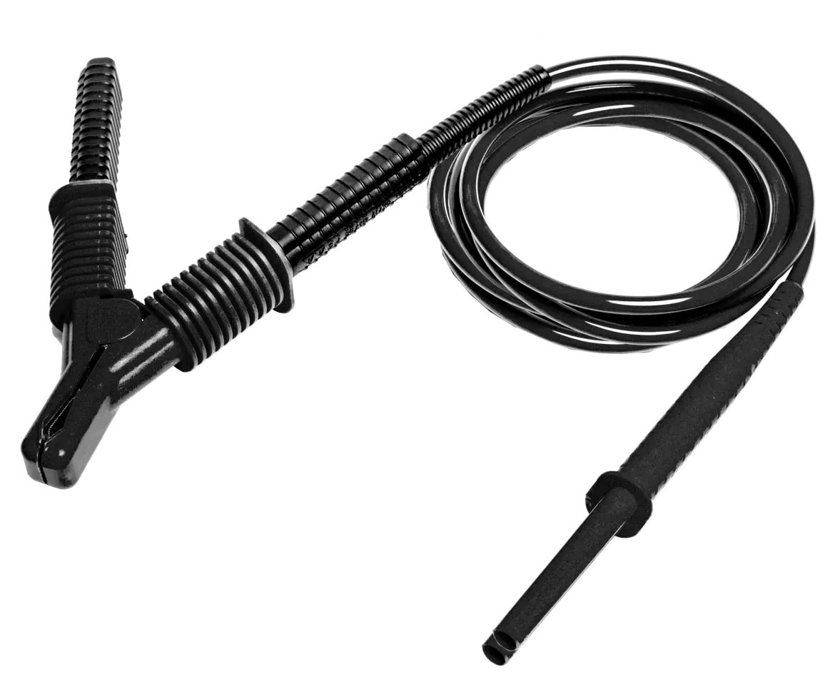 Test lead 1,8 m black 15 kV, shielded with crocodile clip-thumbnail