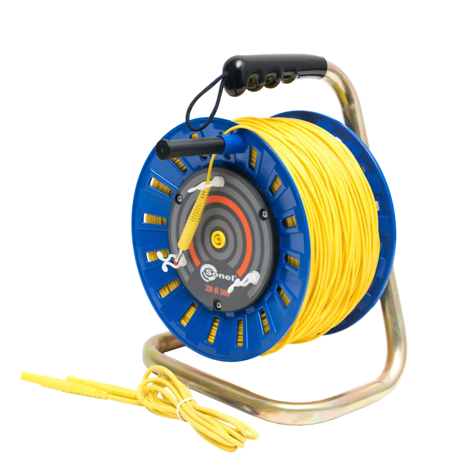 Test lead 200 m for earth resistance measurements (on a reel) yellow-thumbnail