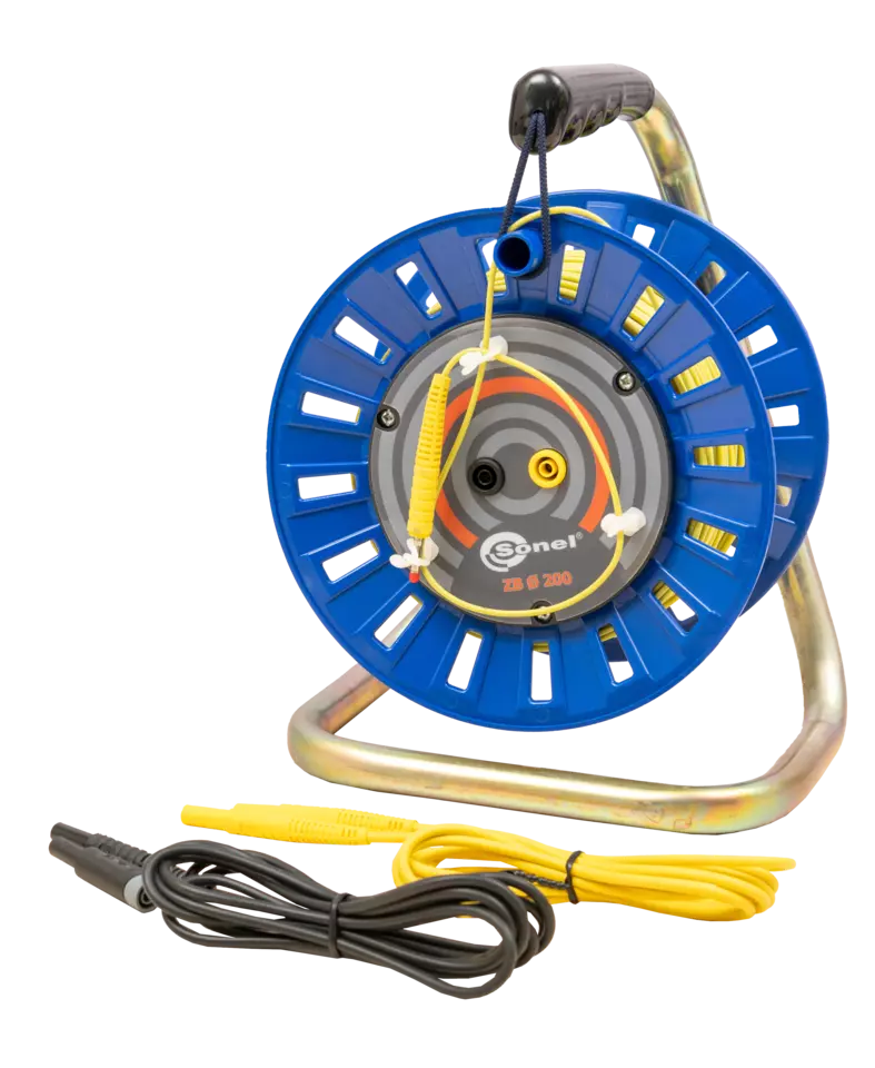 Test lead 200 m for earth resistance measurements (on a reel, shielded) yellow-thumbnail