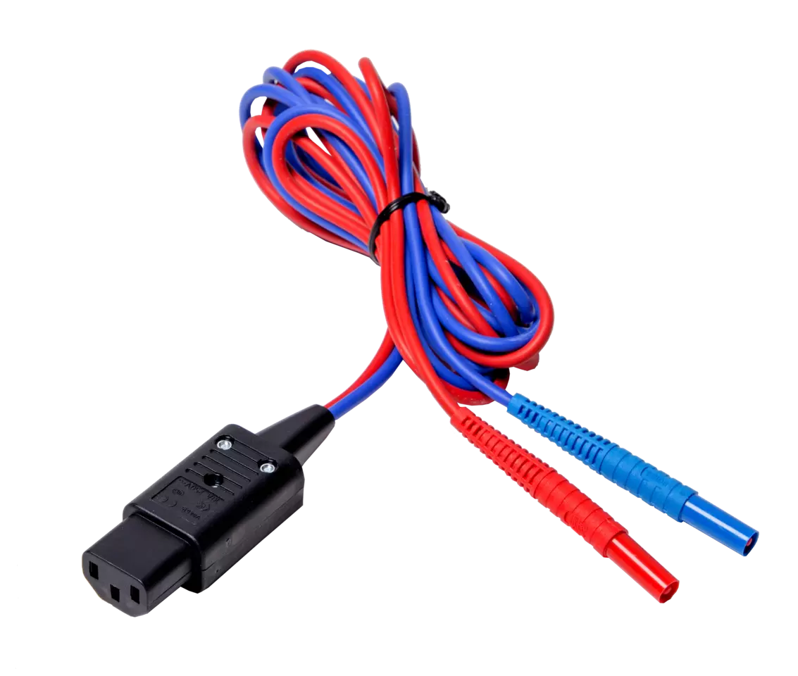 2-core test lead 2.1 m (IEC C13 / banana plugs)-thumbnail