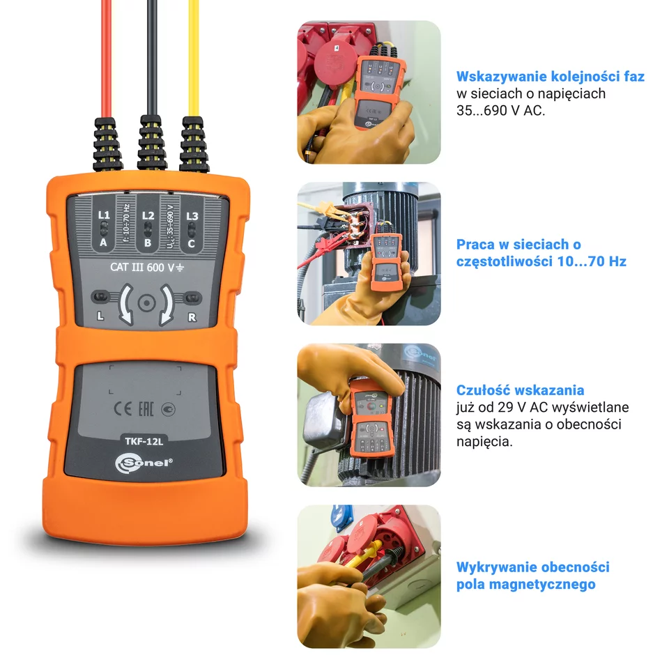 Phase sequence and motor rotation tester TKF-12L-6-thumbnail