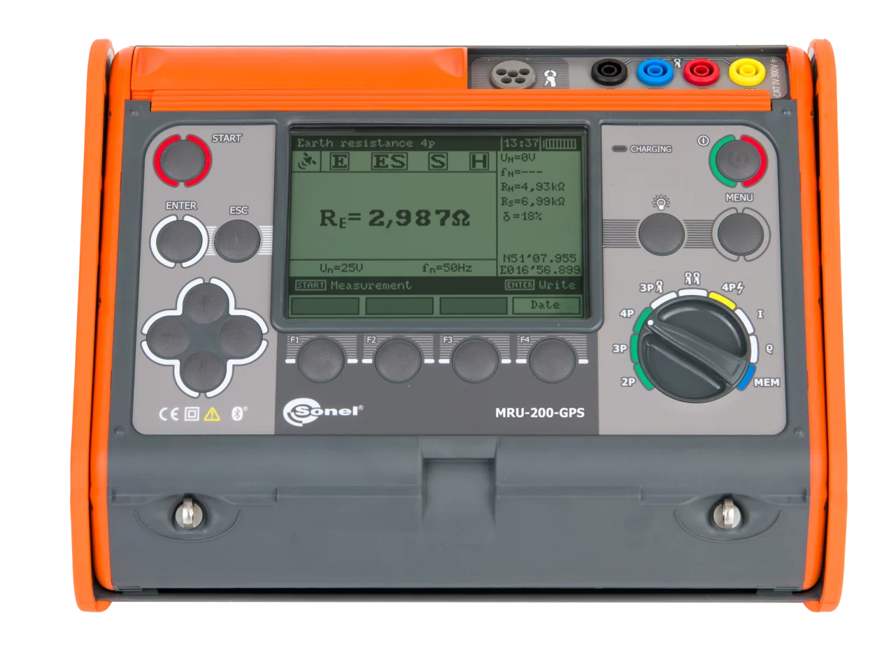 Earthing resistance and soil resistivity meter MRU-200-GPS-1