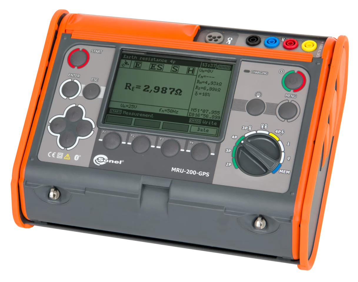 Earthing resistance and soil resistivity meter MRU-200-GPS-2