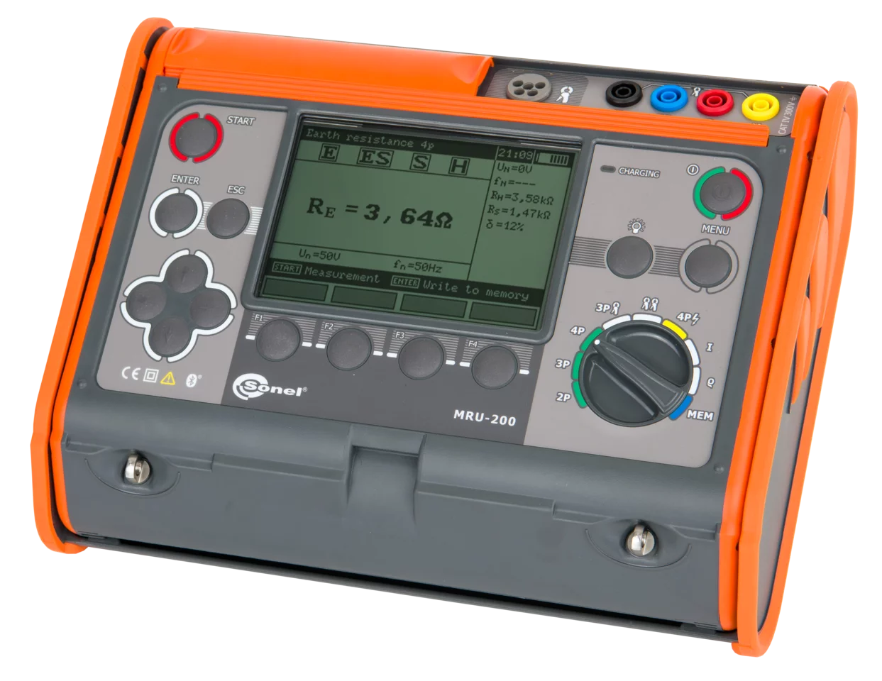 Earthing resistance and soil resistivity meter with hard carrying case MRU-200 XL3-2-thumbnail