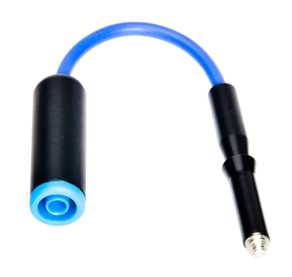 Adaptador para el conector de raíl con rosca M4 y M6 - azul