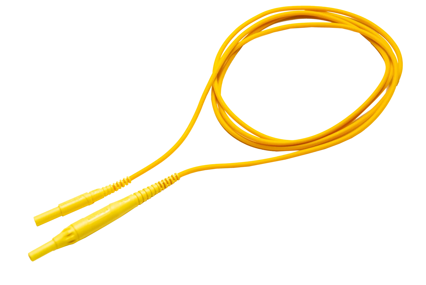 Cable 2,0 m amarillo CAT IV 1000 V (conectores tipo banana con fusible de 10 A)