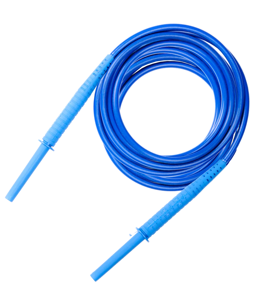 Cable 10 m azul 11 kV (conectores tipo banana)