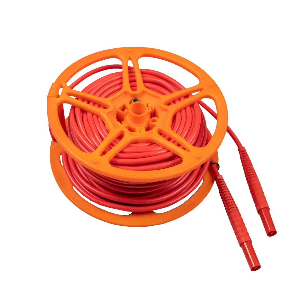 Cable 20 m rojo 1 kV en carrete (conectores tipo banana) 