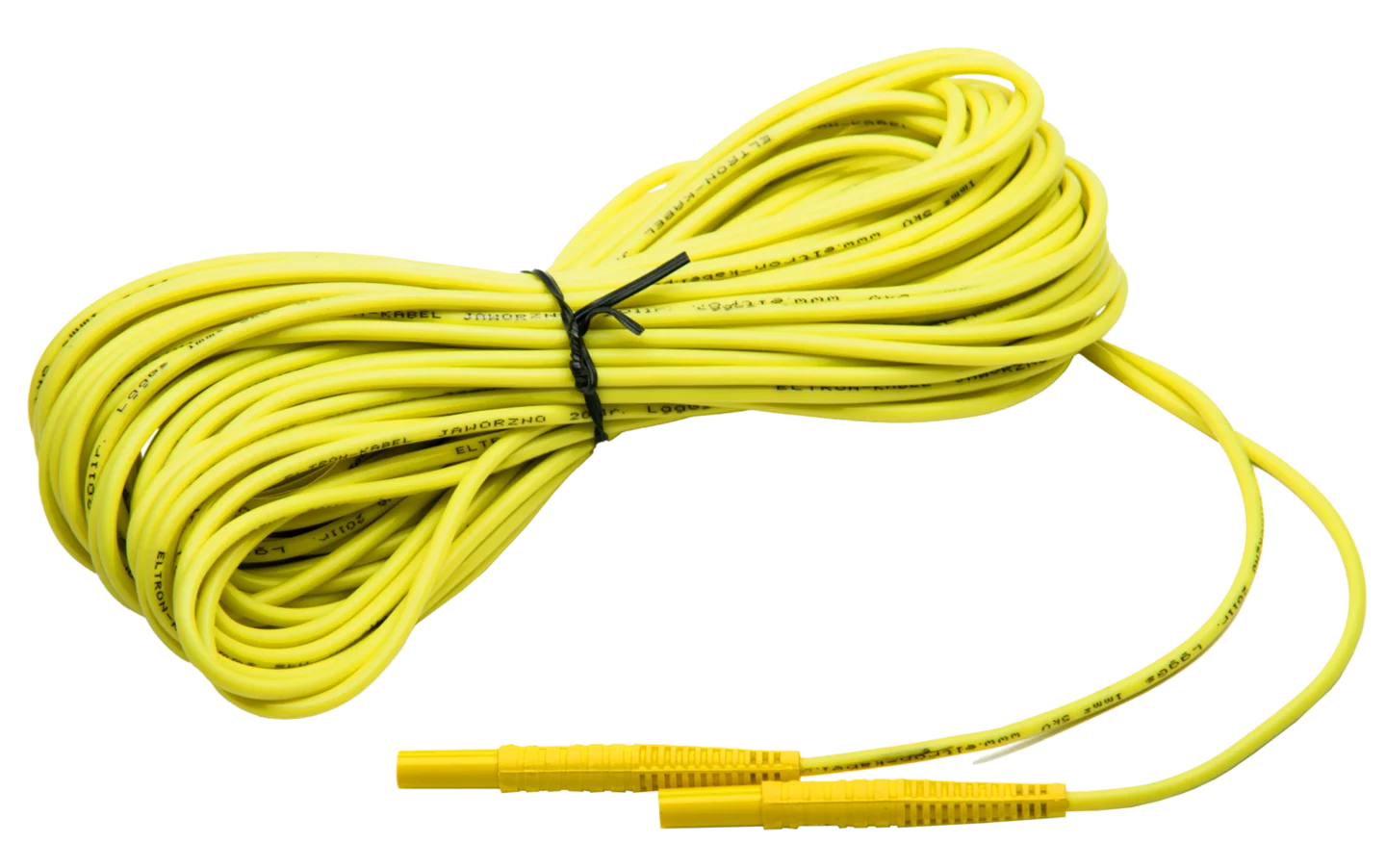 Cable 20,0 m amarillo 1 kV (conectores tipo banana)