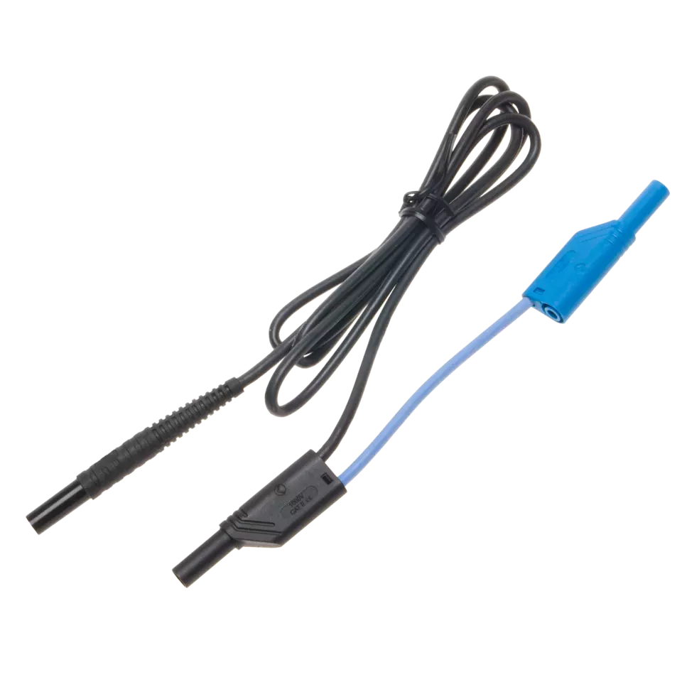 Cable 1,2 m negro 1 kV (conectores tipo banana, apantallada)-thumbnail