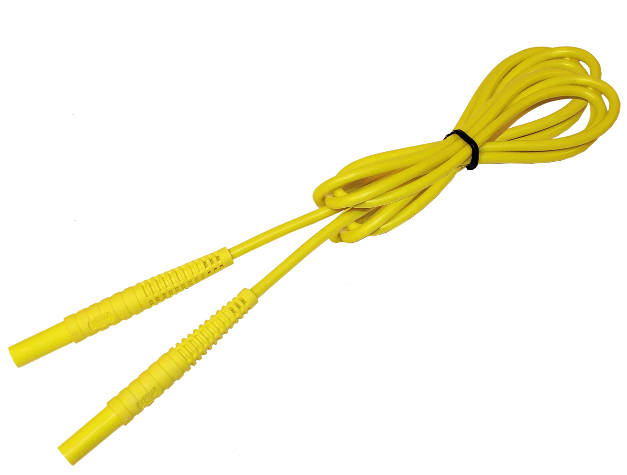 Cable 2,2 m amarillo 1 kV (conectores tipo banana)