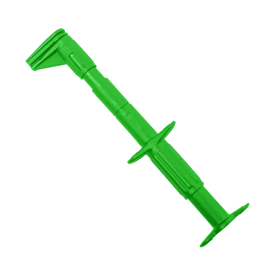 Pinza de prueba plana para barras colectoras (agarre – conector banana) – verde-thumbnail